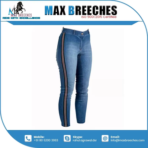 Culottes d'équitation softshell personnalisées de qualité supérieure pour femmes, effet denim |   Pantalons d'équitation élégants pour l'exportation équestre mondiale - Product Image 3