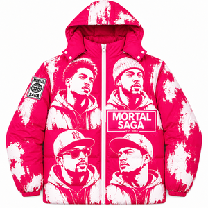 Chaqueta Acolchada con Capucha de Lona Estampada Personalizada, Chaqueta de Invierno con Cierre Frontal, Estilo Urbano, Cálida, con Cierre, OEM, ODM, Venta al Por Mayor - Product Image 6