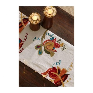 Custom Made Japanese Style Embroidered Splicing Striped Cotton <b>Linen</b> <b>Table</b> Runner Tassels Flag Party Wedding <b>Table</b> Decoration - Product Image 3