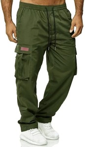 Pantalones de Trabajo Personalizados OEM para Hombre, Tela Oxford de Primavera, Secado Rápido, Cintura Media, Elásticos, Casuales, con Múltiples Bolsillos y Cordón Ajustable - Product Image 2