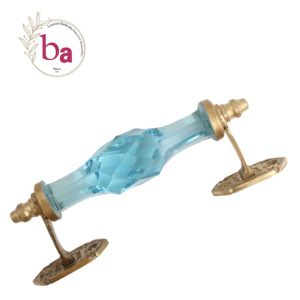 Crystal Modern Bathroom Cabinet <b>Pull</b> Handle Turquoise Faceted <b>Bar</b> Shape Brass Mounting Drawer Furniture Hardware - Product Image 1