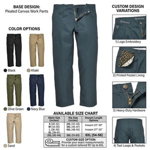 Pantalones Cargo para Hombre al por Mayor – Pantalones Cargo Azul Marino Profesionales con Bolsillos Reforzados y Costuras Duraderas - Product Image 6