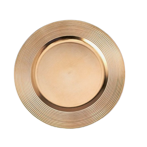 Plato de Presentación Redondo, Metálico, Dorado, Moderno, Estilo Americano, Ecológico, para Bodas y Hoteles - Product Image 4
