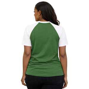 Camiseta de manga raglán verde esmeralda de la hermandad Iota Phi Lambda, ropa con letras griegas, camiseta informal de manga corta con cuello redondo para mujer - Product Image 4