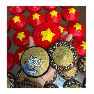 Porte-clés mini sac à main en herbe de jonc écologique, tressé naturellement, porte-clés en paille fait main, artisanat vietnamien, cadeau pour les acheteurs en gros - Product Image 2
