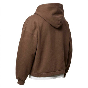 <span class=keywords><strong>Felpa</strong></span> <span class=keywords><strong>con</strong></span> cappuccio da uomo personalizzata, vestibilità ampia, pesante, <span class=keywords><strong>marrone</strong></span>, <span class=keywords><strong>con</strong></span> zip, in pile 400gsm, oversize, streetwear, da donna, <span class=keywords><strong>con</strong></span> spalle scese - Product Image 3