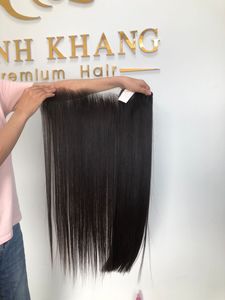 ผมมนุษย์ Minh khang ในเวียดนามเสนอราคาที่ดีที่สุด100% กระดูกตรงสกินฟท์ช่อผมสีดำธรรมชาติ - Product Image 4