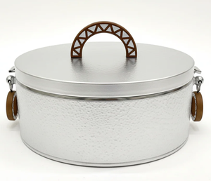 Ensemble de casseroles à prix de gros, design élégant, poignée en bois, avec un design exclusif, chauffe-plats rond pour servir les aliments - Product Image 4