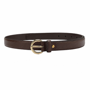 Womens PU Leather <b>Belt</b> Brown <b>Gold</b> Buckle Fashion Waist <b>Belt</b> <b>for</b> <b>Dresses</b> Jeans Wholesale Supplier Custom OEM Accessories Exporter - Product Image 1