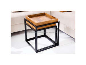 Juego de Mesas Nido Modernas de Madera con Acabado Miel Premium, Ahorro de Espacio para Sala de Estar, Mesas de Centro de Madera de Mango con Estructura de Madera 2026 - Product Image 2