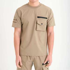 Men's Casual Autumn Sports <b>Suit</b> 100% Cotton Plus Size Quick Dry Full Sleeve T-Shirt and Knee Length <b>Shorts</b> 2Pcs Set - Product Image 4