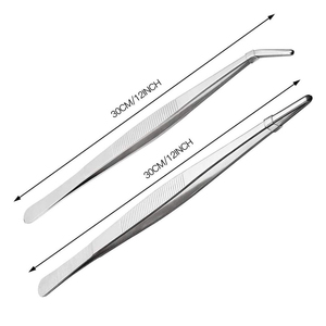 12 Inch Stainless Steel Chef Tweezers Used for Chef Plating and Useful for Chefs 30cm Long Straight Food Plating Kitchen <b>Cooking</b> - Product Image 4
