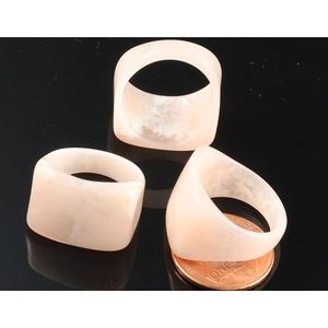 Modern Resin Craft Chunky Band Rings Clear Transparent Lightweight Handmade Fashion Jewelry for Men Women - Product Image 3