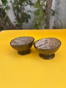 Mini bols en noix de coco polies - Design moderne et luxueux, sans BPA et écologiques, compatibles lave-vaisselle, pour desserts et collations - Product Image 6