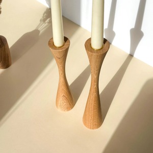 Support de bougie en bois classique pour la décoration moderne de la maison, écologique, idéal pour Noël, les mariages, les événements et comme centre de table de chambre. - Product Image 3