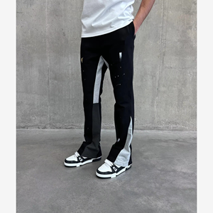 Custom logo Design <b>Trouser</b> Loose Fit <b>Flare</b> Sweat Pants <b>Men</b> Baggy Straight Stripe Wide Leg <b>Flare</b> Track Sweatpants <b>men's</b> - Product Image 1