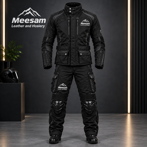 Conjunto de Chaqueta y Pantalones de Motocicleta para Hombre, Traje de Cuero Cordura Gris, Equipo de Protección Transpirable para Motociclismo - Product Image 6