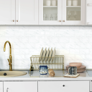 10 Pezzi Piastrelle Adesive 3D Vintage 12x12 Pollici Resistenti alle Alte Temperature per Rivestimento Parete - Product Image 1