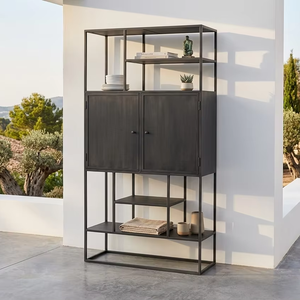 ชั้นวางของโลหะ Audro เป็นมิตรกับสิ่งแวดล้อม ทนทาน โครงเหล็กอุตสาหกรรม ตู้หนังสือหลายชั้น ชั้นวางโชว์สำหรับบ้านและสำนักงาน - Product Image 4