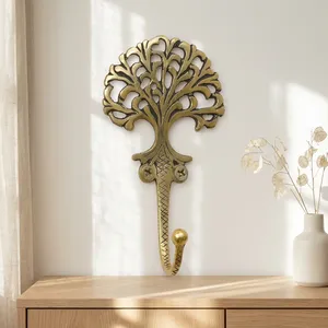 Brass Tree <b>Wall</b> <b>Hooks</b> for <b>Keys</b> Coats & Bags Decorative Metal <b>Wall</b> Mounted <b>Key</b> Holder Coat Hanger Entryway Organizer - Product Image 3