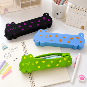 Set de Papelería con Estuche de Lápices con Diseño de Animales, Cierre de Cremallera, Impermeable, para Uso Escolar y de Oficina, Fácil de Limpiar, Multiusos, para Viajes - Product Image 2