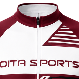 Burgundy White Custom <b>Cycling</b> Jersey <b>Shorts</b> Set <b>Short</b> Sleeve Full Zip Breathable <b>Padded</b> Bike Uniform Professional Racing Sports - Product Image 3