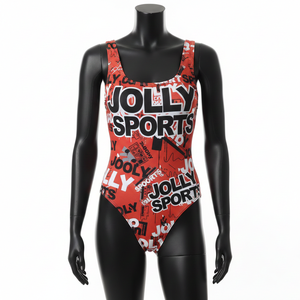 Traje de Baño para Mujer, Poliéster y Spandex Premium, Tela Elástica de 210 GSM, Diseño Gráfico Rojo, Sublimación, Logotipo Personalizado - Product Image 6