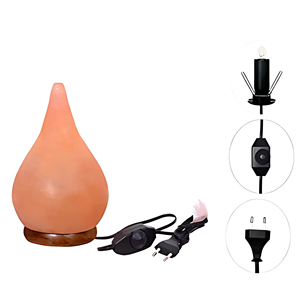 Lampe de sel de l'Himalaya moderne en forme de goutte d'eau, polie à la main, en cristal de sel rose, veilleuse en pierre naturelle, lampe de bureau - Product Image 6