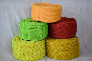 เชือกพลาสติก HDPE ใหม่เชือกเกลียว3ชั้น2มม.-24มม. เส้นผ่าศูนย์กลางสูง100เมตรม้วน220เมตรเชือกหลากสีบริสุทธิ์ - Product Image 3