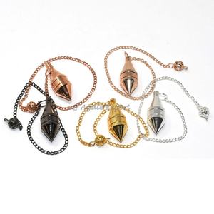 Pentagramme inspirant étoile métal pendule Reiki méditation plaine goutte gravé cristal artisanat Feng Shui boule Chakra pierre précieuse - Product Image 3