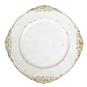 Antique Design <b>Place</b> <b>Mats</b> Tabletop Dceor Catering Charger Plates White Charger Plates <b>Round</b> in Cheapest Price - Product Image 1