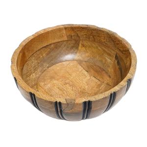 Bol de service rond en acacia pour fruits ou salades, petit, 6 pouces de diamètre x 2,5 pouces de hauteur, bol unique - Product Image 1