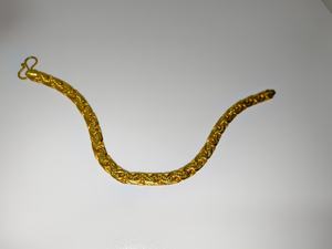 Pulsera de cadena de oro sólido de 22 quilates de primera calidad con cierre de gancho en S, joyería fina para hombre, accesorio de uso diario. - Product Image 3