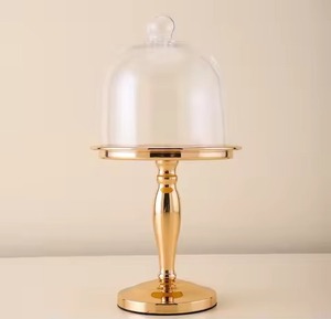 Support à gâteau moderne en marbre blanc à 2 niveaux avec anneau en laiton, présentoir à dessert rond sur piédestal, vaisselle de fête - Product Image 6