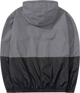 <b>Men</b> Casual Hooded Windbreaker <b>Jacket</b> Premium Lightweight Outdoor Soft Waterproof 100% Polyester Regular Fit Fashion Everyday - Product Image 6