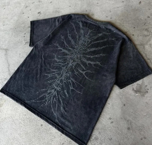 Camiseta con Estampado de Peces Estilo Japonés, Personalizada, de Algodón, Holgada, Estilo Urbano, Moda de Verano, Alta Calidad, para Exportación - Product Image 1