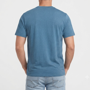 Camiseta personalizada con efecto acid wash para hombre, de algodón 100% de alta densidad, hombros caídos, corte holgado, transpirable, a bajo precio. - Product Image 2