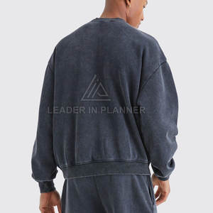 เสื้อสเวตเชิ้ตผู้ชายสไตล์ลำลองแบบขายส่ง คุณภาพดีที่สุด ทรงเข้ารูป ล้างสีแบบแอซิดวอช ดีไซน์พื้นฐานที่ดีที่สุด - Product Image 3