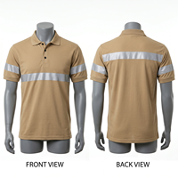 Polo de travail pour homme en piqué de polyester 200 GSM, violet-gris, avec bande réfléchissante, broderie de logo personnalisé, impression sérigraphique, transfert thermique, vêtements de travail