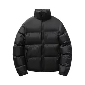Veste d'hiver pour homme en duvet bleu, col montant, fermeture éclair, coupe décontractée, coupe-vent, en polyester - Product Image 3