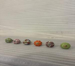 Handmade Ceramic <b>Knobs</b> Cabinet Handles Drawer Pulls Furniture Hardware Painted Design for Kitchen Wardrobe Storage Use <b>Decor</b> - Product Image 2
