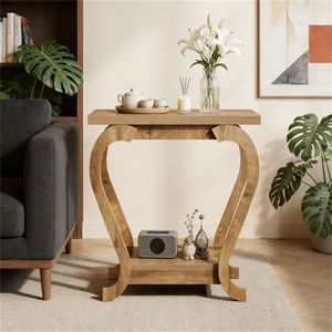 Storage Rack <b>Side</b> Table Tea or Coffee Table with Hidden Compartment - Product Image 1