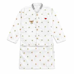 Conjunto de Blusa y Falda de Algodón Tejido de Manga Larga Blanca con Cierre de Botones para Uniforme de Camarera de Restaurante y Bar para Mujer - Product Image 6