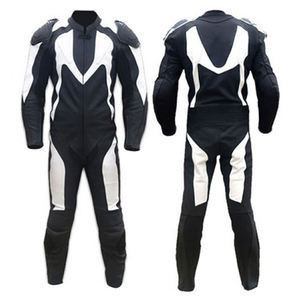 Combinaisons en cuir pour moto, imperméables, respirantes, coupe-vent, en cuir véritable, couleur unie - Product Image 1