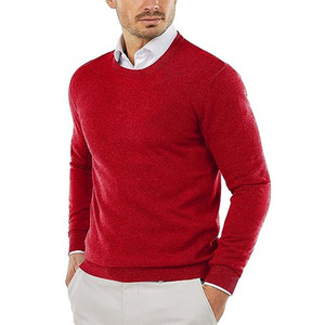 Pull en maille à col rond pour homme avec poignets et ourlet côtelés, idéal pour les occasions décontractées, le bureau, les voyages et les activités de plein air - Product Image 3