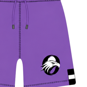 Shorts de rugby noir bordeaux à taille élastique avec cordon de serrage, rayés, uniforme d'équipe personnalisé, respirant, pour l'entraînement et la performance sportive - Product Image 3