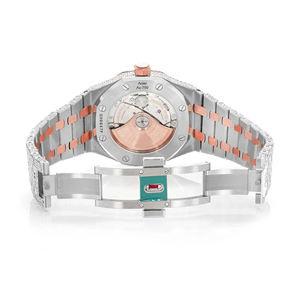 Reloj de Hombre de Cuarzo de Acero Inoxidable con Diamantes Moissanite VVS Iced Out, Estilo Hip Hop, con Correa de 20mm y Esfera de Cristal - Product Image 4