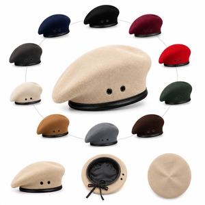Boina Táctica de Seguridad Unisex de Lana Tejida con Estilo Impecable, Ribete de Cuero y Forro Interior de Tela para Deportes y Uso Casual en las Cuatro Estaciones - Product Image 5