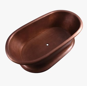 Elegant Oval Freestanding Copper Bathtub Metal <b>Bathing</b> Tub Durable Design for Adults At Best Price - Product Image 3