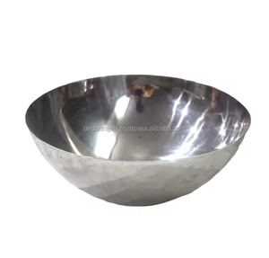 Cuenco de aluminio para servir comida y fruta, cuenco de mesa de acero inoxidable pulido con espejo, cuenco de comida elegante - Product Image 3